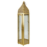 Eid Lantern Candle Holder Gold 16.9x16.9x57cm