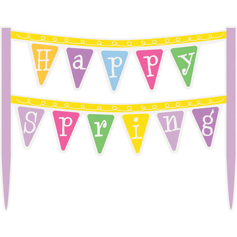 Happy Spring Cake Banner