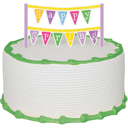 Happy Spring Cake Banner