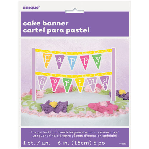 Happy Spring Cake Banner