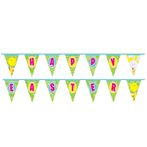 Spring Easter Bunny Paper Flag Banner 14ft