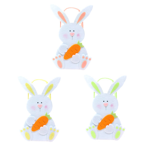 Easter Bunny Felt Bags Assorted 20cm