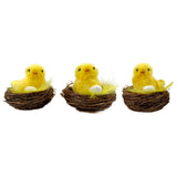 Easter Chick Decoration 7cm 3Pcs/Pk