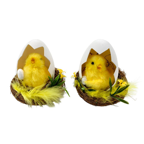 Easter Chick Decoration 9cm Asst.