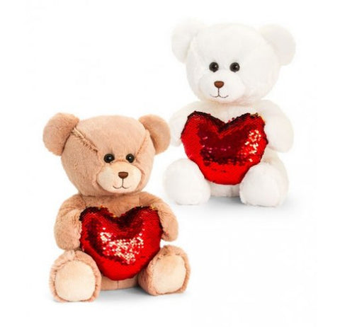  Barney Bear With Sequin Heart 2 25cm