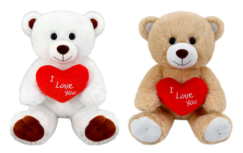 Bear with Heart Assorted. 25cm