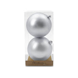 Baubles Matt Sliver 12Cm 2Pcs/Box