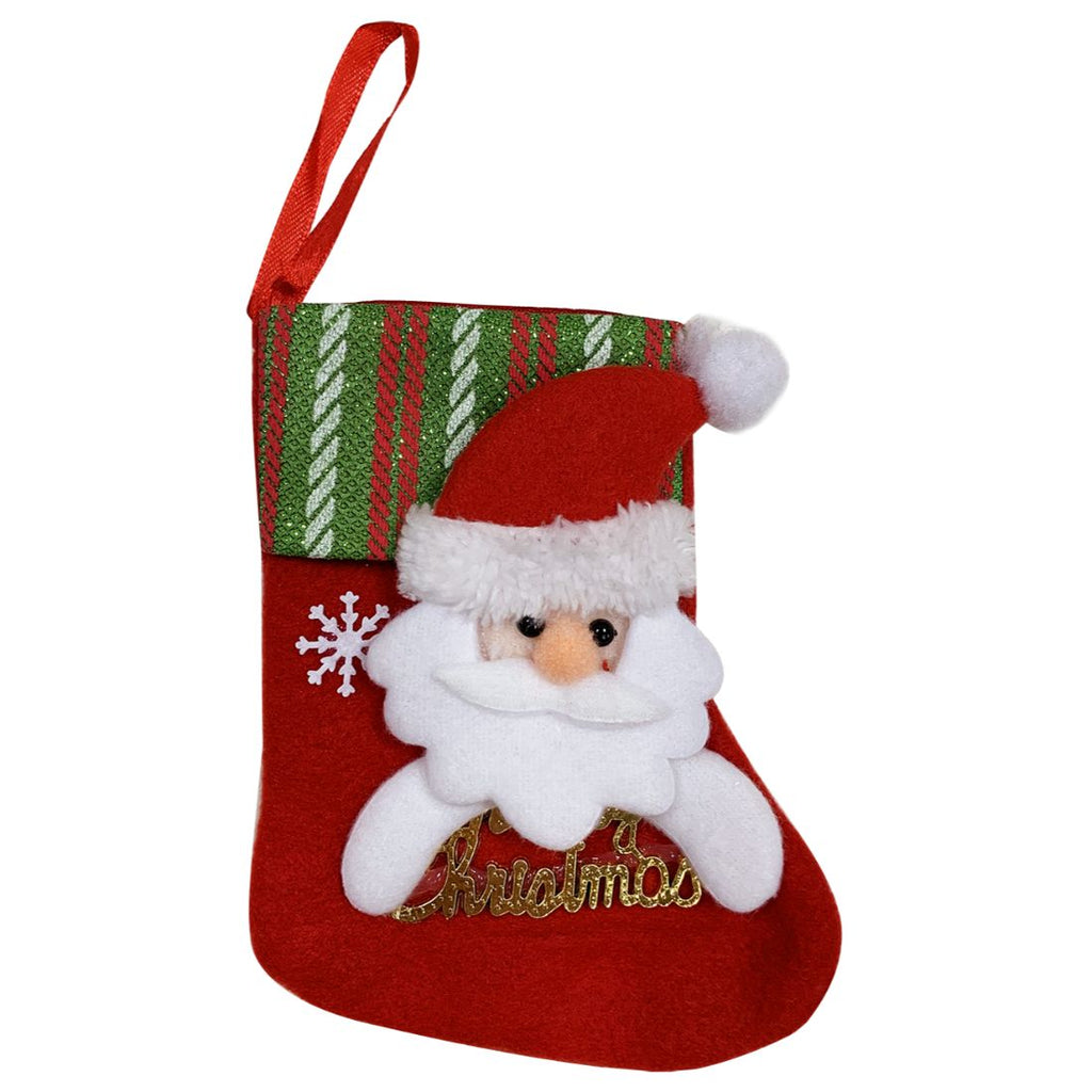 Christmas Mini Stocking Asst. 16Cm 3Ct