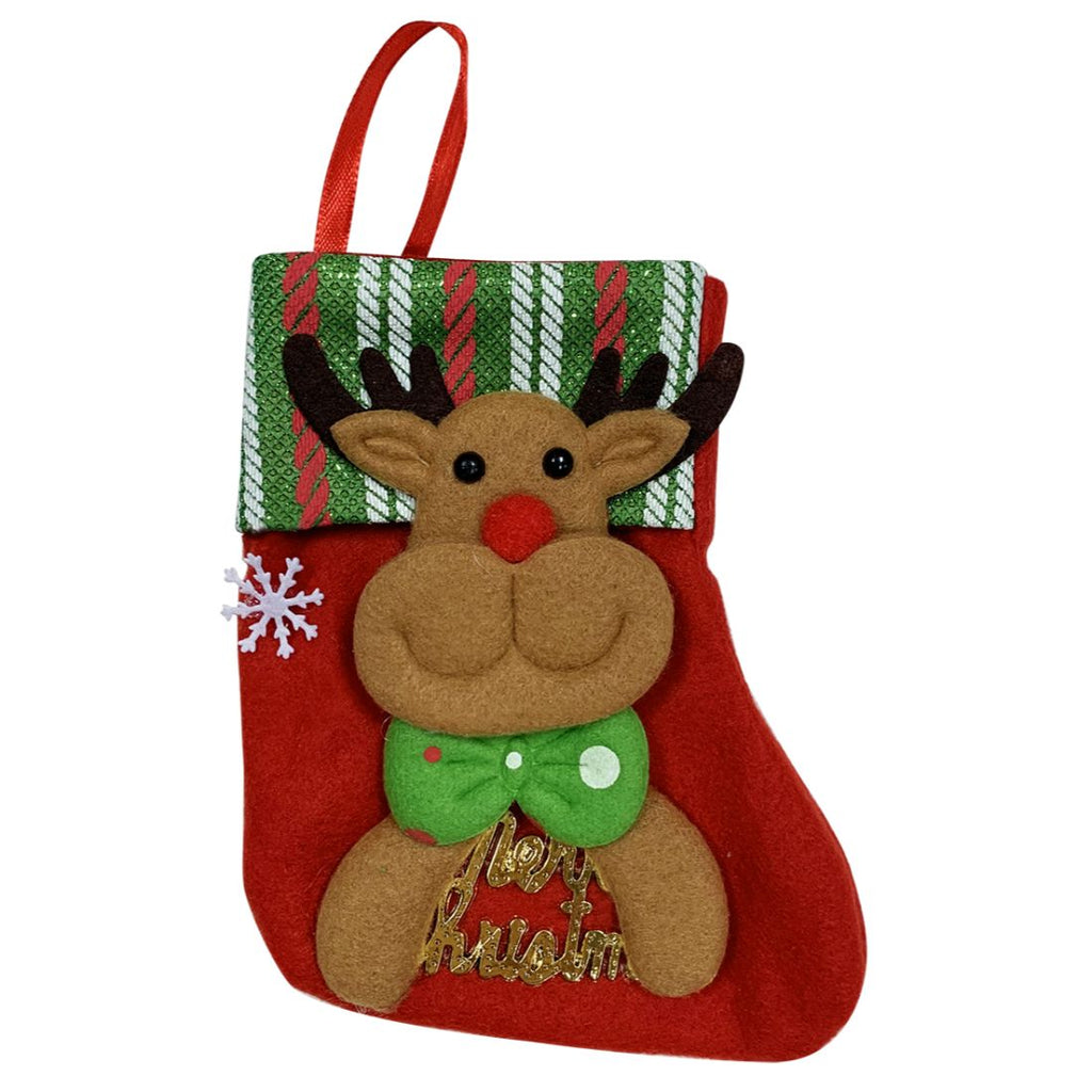 Christmas Mini Stocking Asst. 16Cm 3Ct