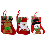 Christmas Mini Stocking Asst. 16Cm 3Ct