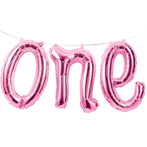  1st Bday One Balloon Banner