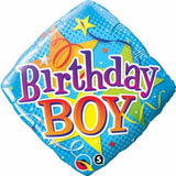 Birthday Boy Stars  Diamond Foil Balloon  