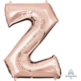 Letter Z Rose Gold Foil Balloon  