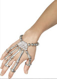 Skeleton Hand Bracelet Silver