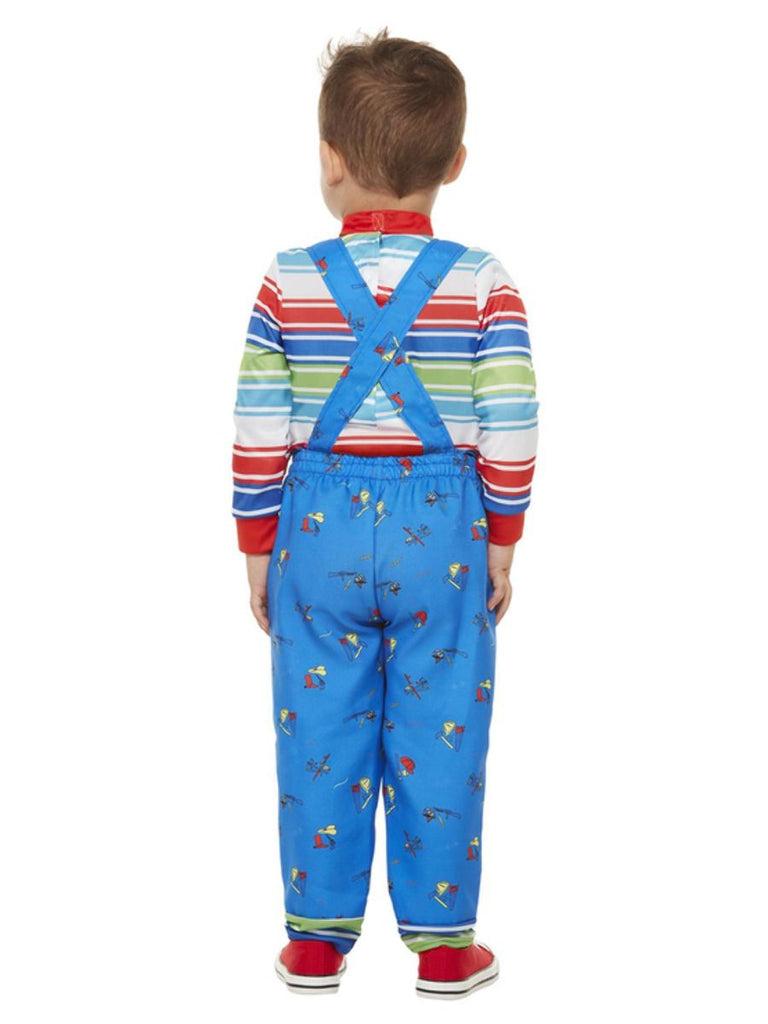 Chucky Costume Blue Top & Printed Dungarees