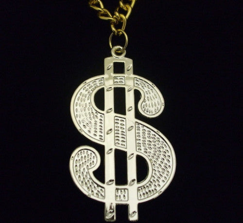 Dollar Sign Gold Large Medallion Chain