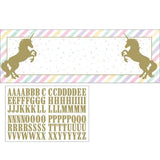 Unicorn Sparkle Giant Party Banner with stickers