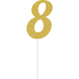 Cake Topper Gold Glitter #8