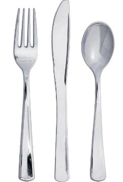 Metallic Cutlery Asst. Silver