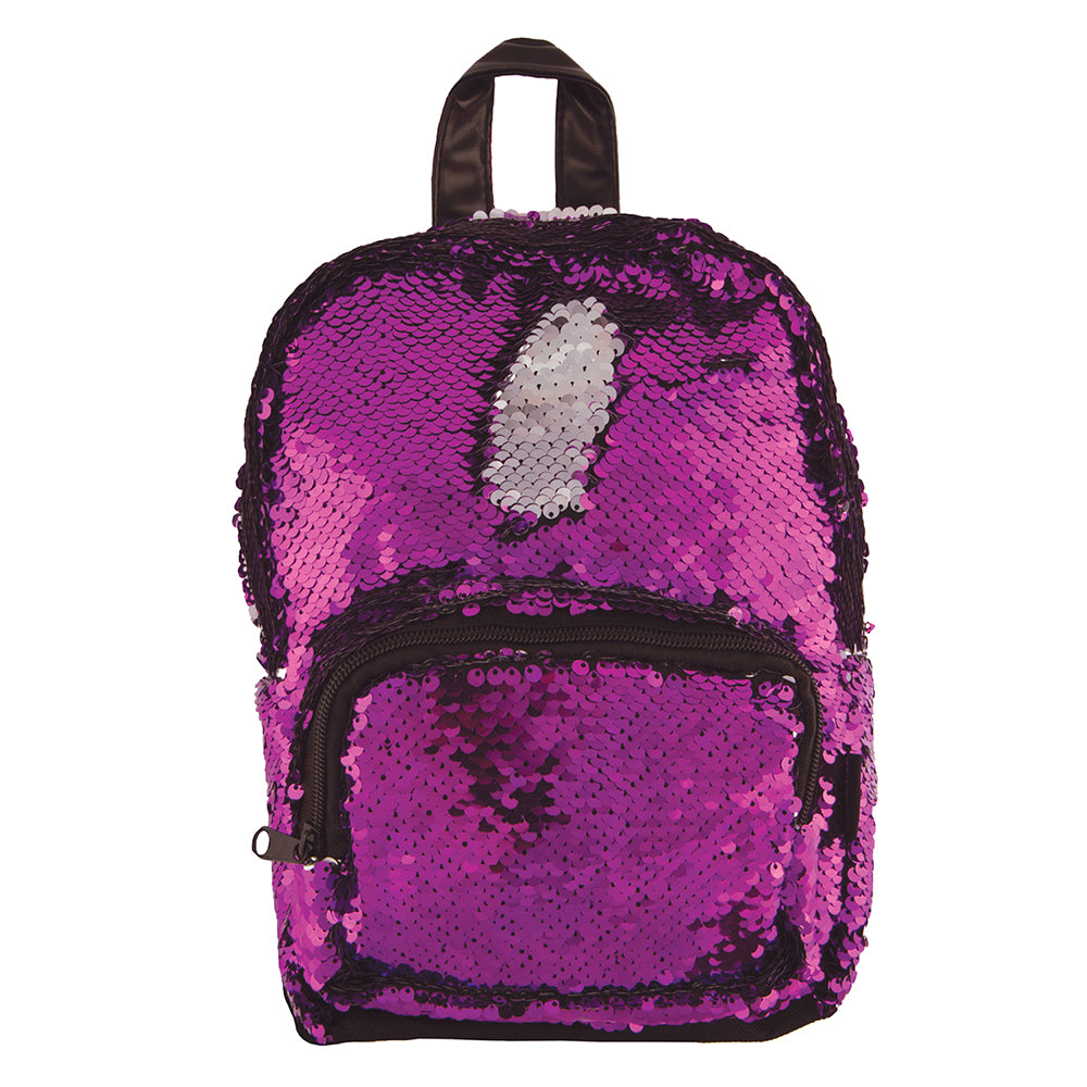 Style Lab Magic Sequins Mini Backpack Purpule Silver