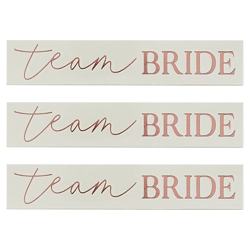 Blush Hen Rose Gold Team Bride Tattoos