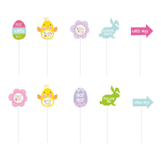 Easter Egg Hunt Clue Signs 10pcs