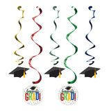 Colorful Grad Dizzy Danglers 24in 5pcs