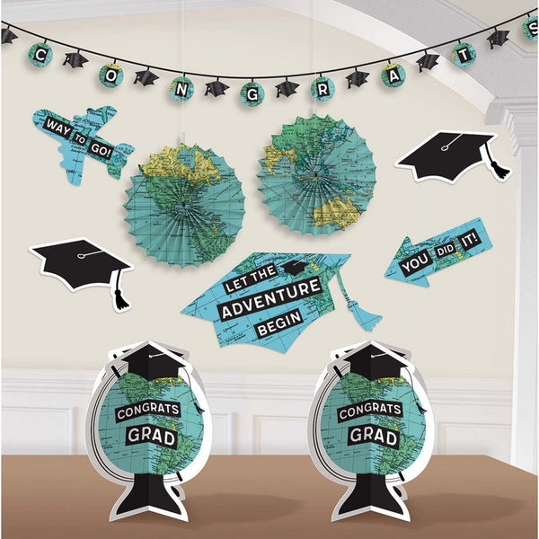 The World Awaits Graduation Room Decorating Kit