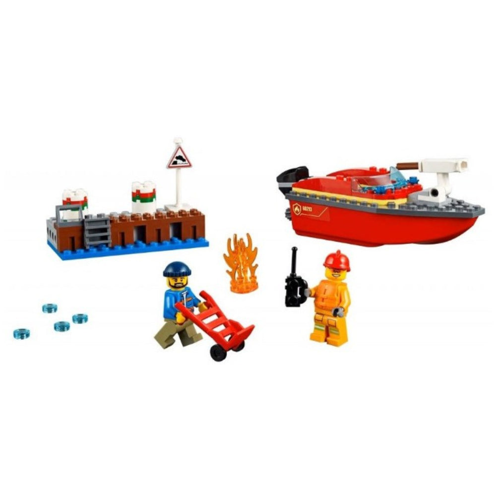 Lego dock side online fire