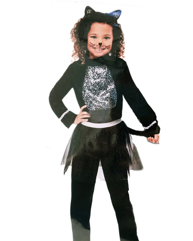  Girls Cat All In One Tutu Girl Costume -Small